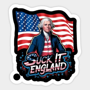 4th Of July Suck It England Independence Day Patriotic 1776 Sticker